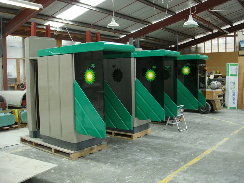 Bp fuel stop fibreglass composite cover